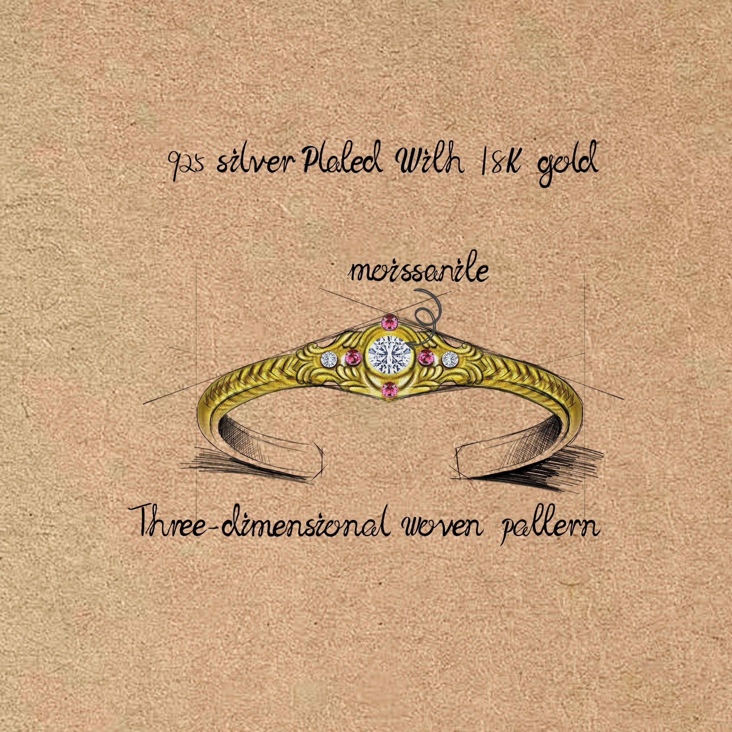 Engraved Gold Bangle