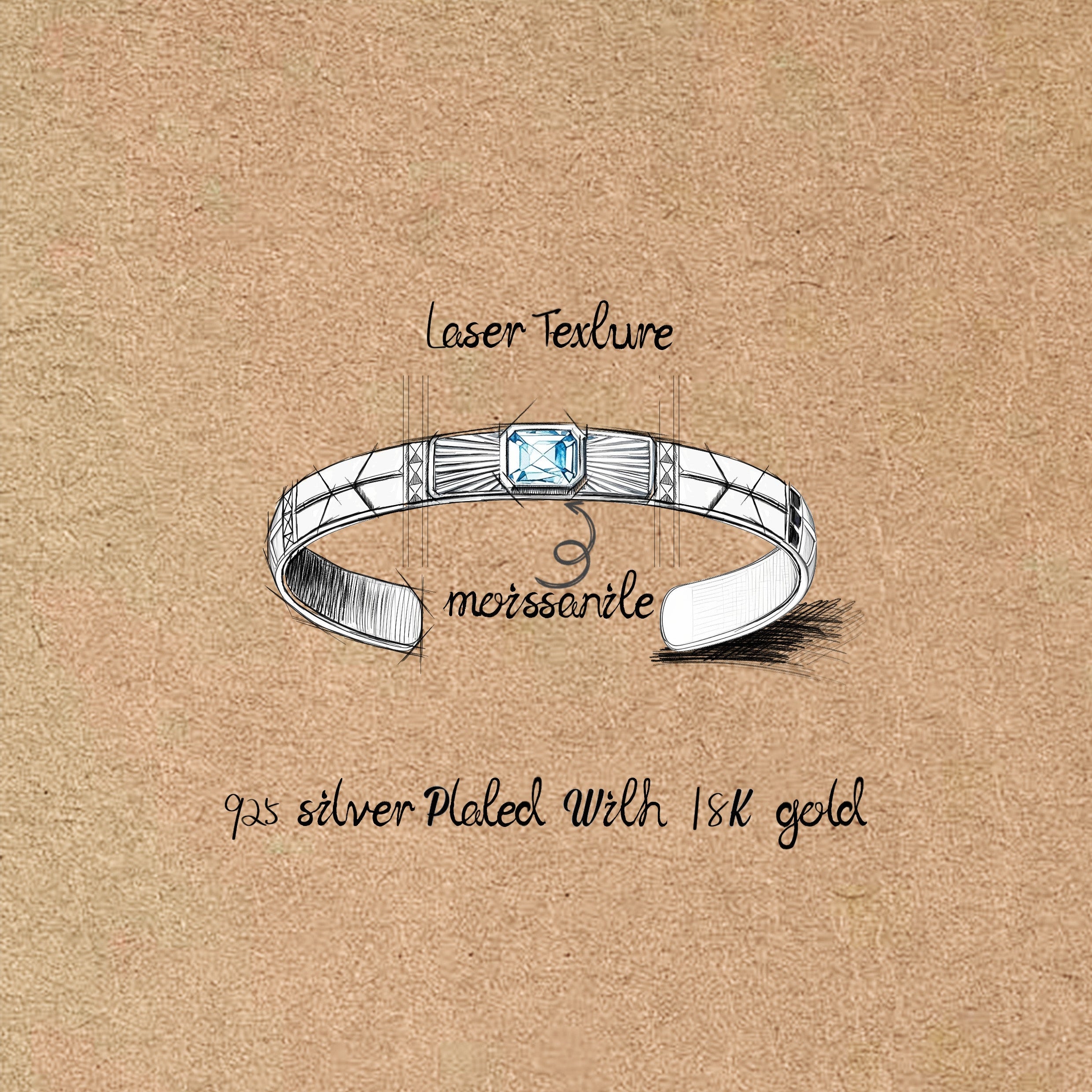 Sunburst Silver Bangle