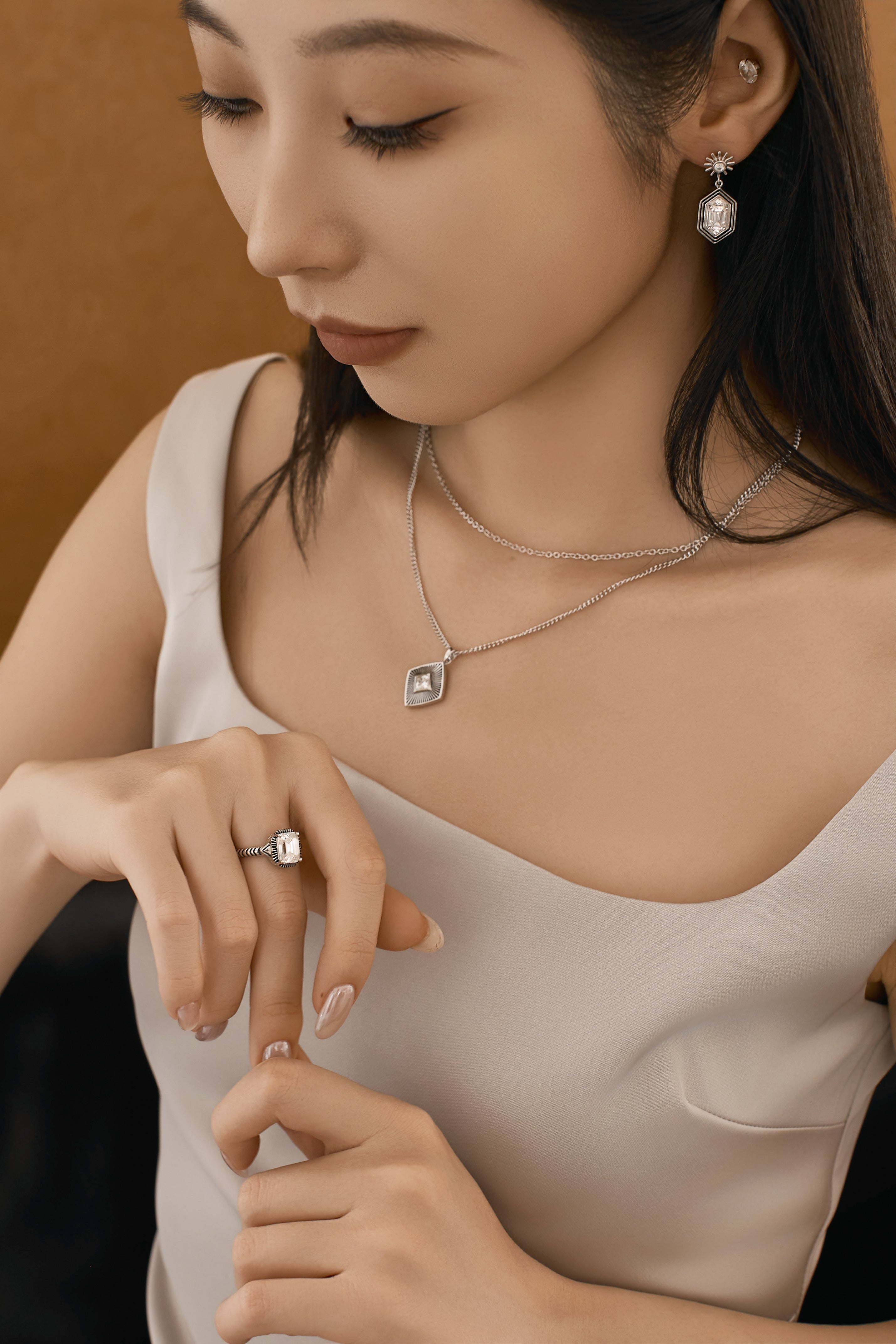 Anillo de plata Sunburst