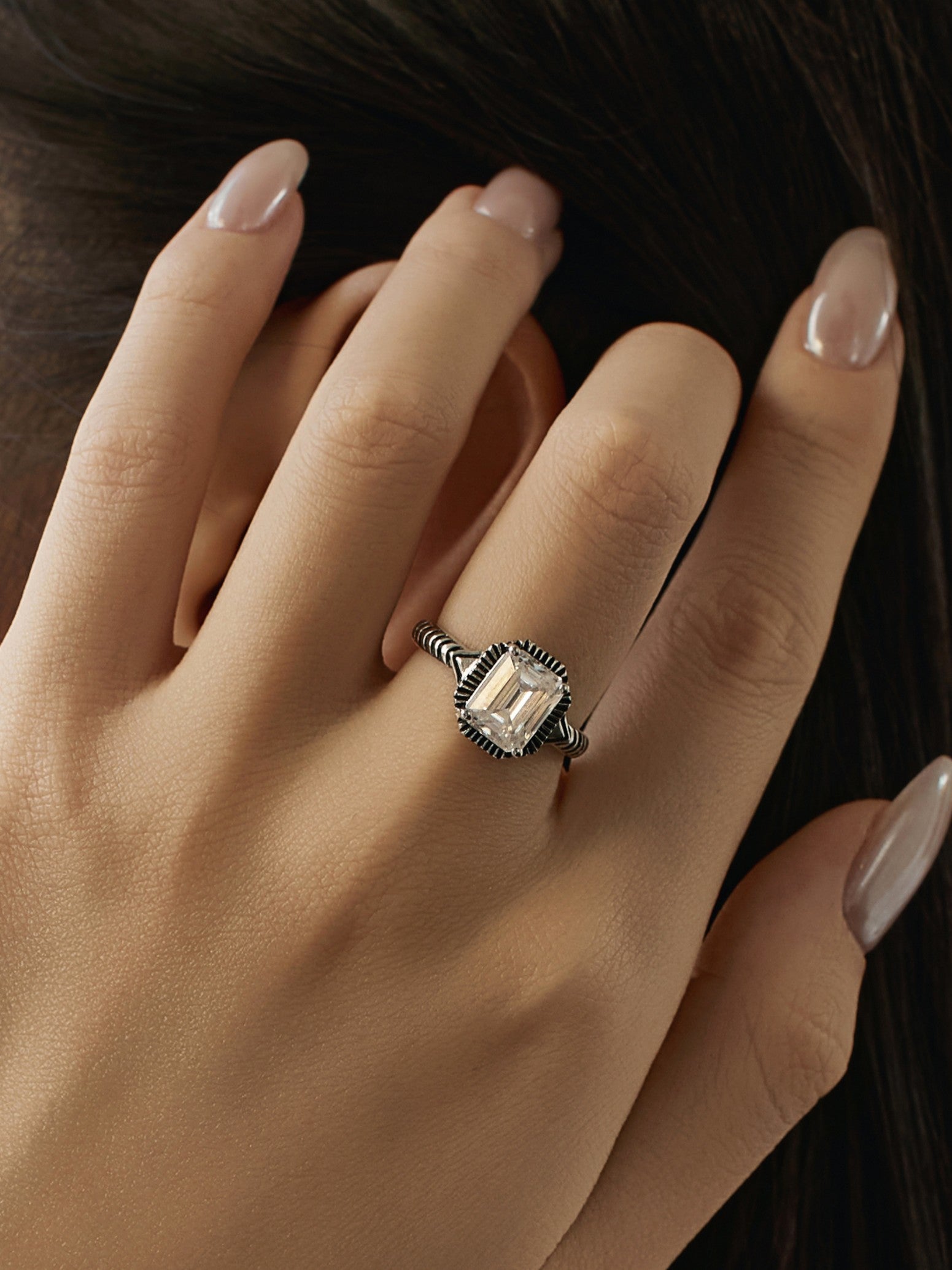 Anillo de plata Sunburst