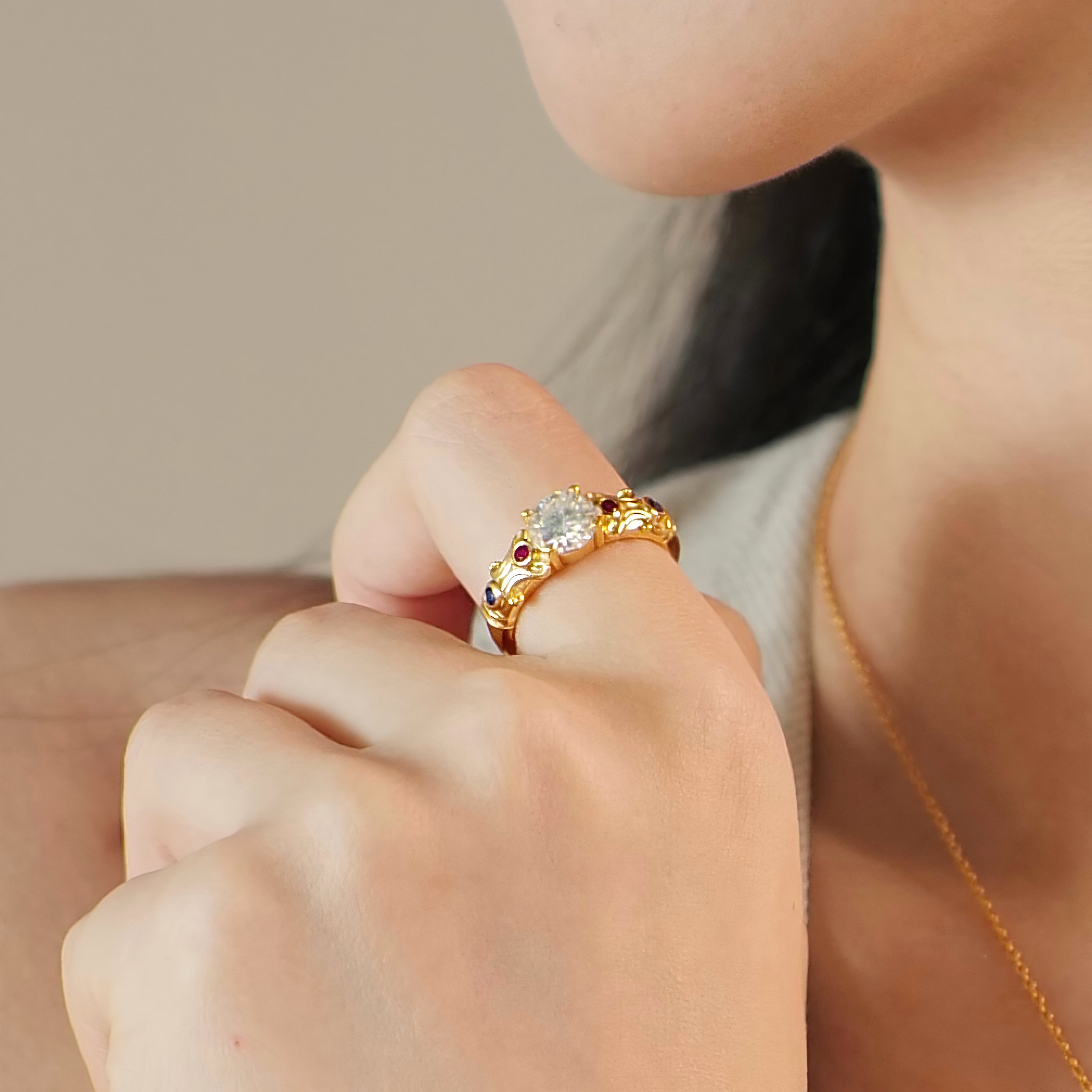 Engraved Gold Ring