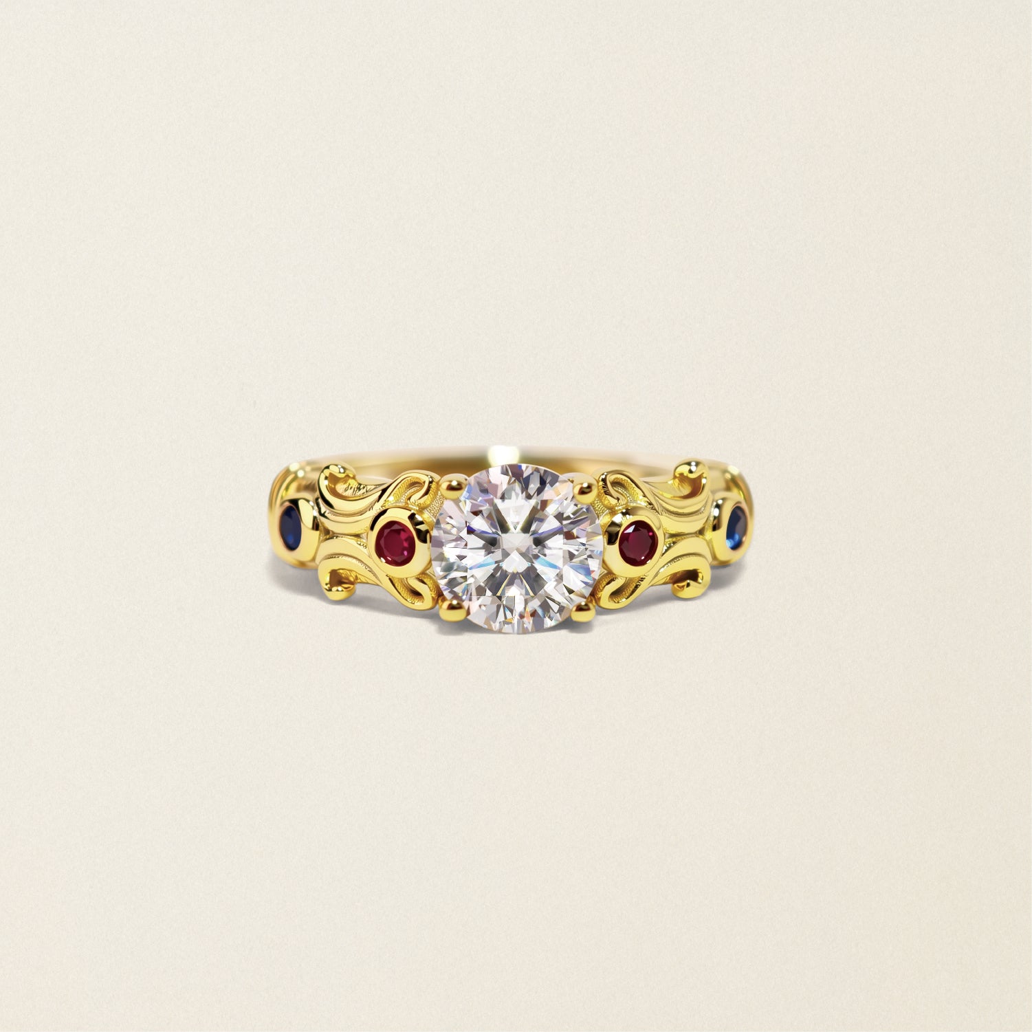 Engraved Gold Ring