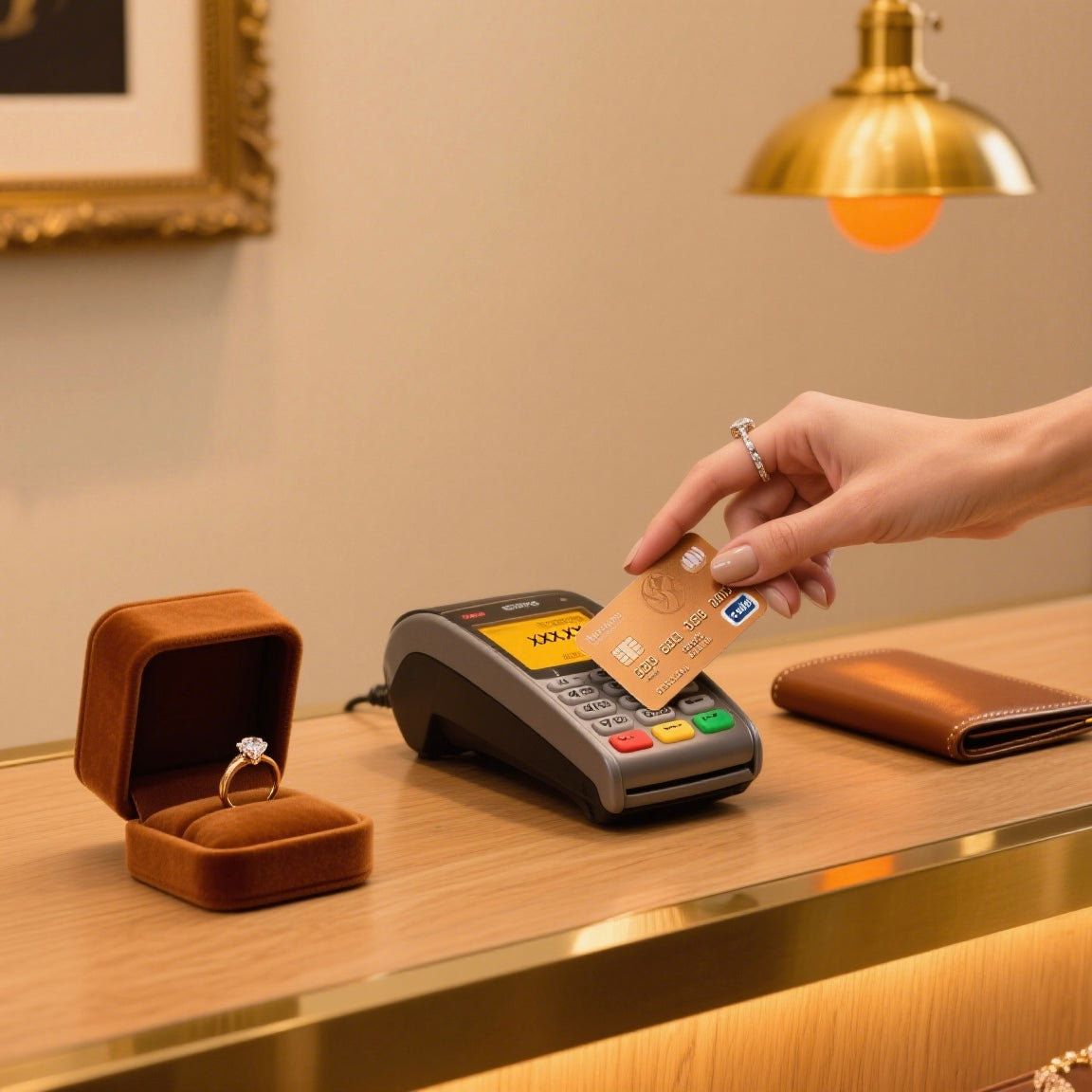 paying for a diamond ring