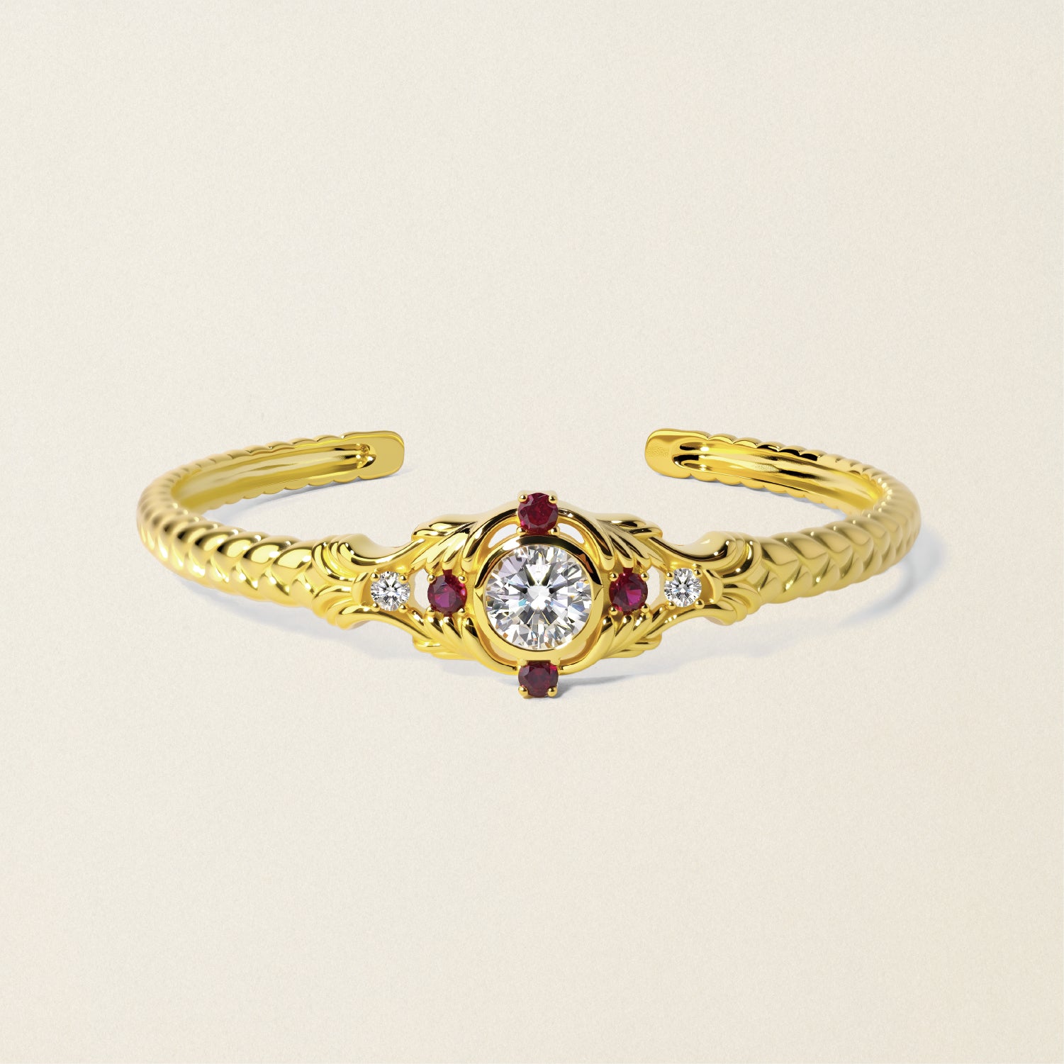 Engraved Gold Bangle